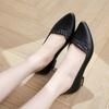 Модные однобортные туфли с закрытым носком 2024 года, новый летний дизайн, удобные нескользящие женские однобортные туфли на низком каблуке Zapatos De Mujer