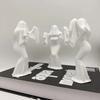 Креативная 3D-печатная статуэтка-призрак в белом платье, стилизация под призрака, украшение для Хэллоуина, домашнего офиса, рабочего стола