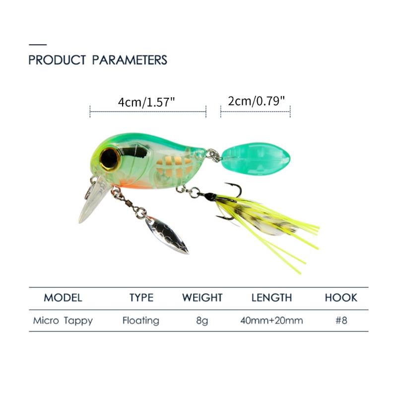 8g Fishing Lure Hard Baits Minnow Lure with Double Hook Swimbait Fishing Baits Crankbait Sinking Lure for Trout