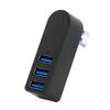 Алюминиевый вращающийся USB-хаб-разветвитель со светодиодной подсветкой, USB-комбо, мини-USB и прямая передача данных USB, совместим с Surface и другими USB-хабами для удаленного и