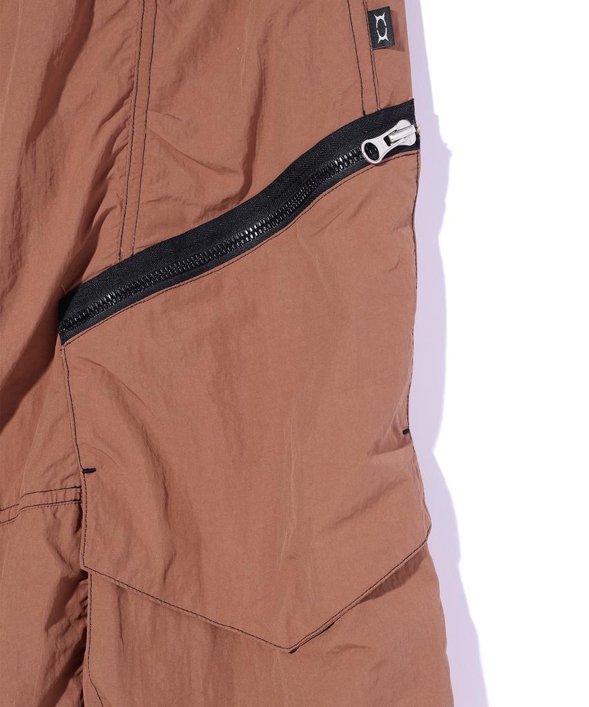 CRITIC Glossy Cargo Pants Brown