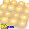 6/12Pcs Flameless Plastic Floating Tea Lights for Bathtub Swimming Pool Vase Centerpiece Decor LED Battery Floating Candles