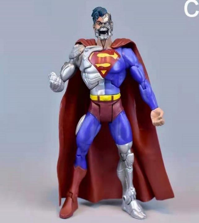Justice League Superman Robin Car Mount Action Figure Toy Model, Comic Hero Superman Series, Collectible Display Desk Decor