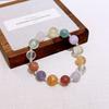Natural multi-gemstone crystal bracelet Rainbow Candy Color Transfer Beads Unique and versatile bracelet with a niche design