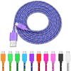 Micro USB Cable Nylon Braided Data Fast Charger USB Cord for Samsung Xiaomi Redmi Huawei LG Microusb Android Phone Cables
