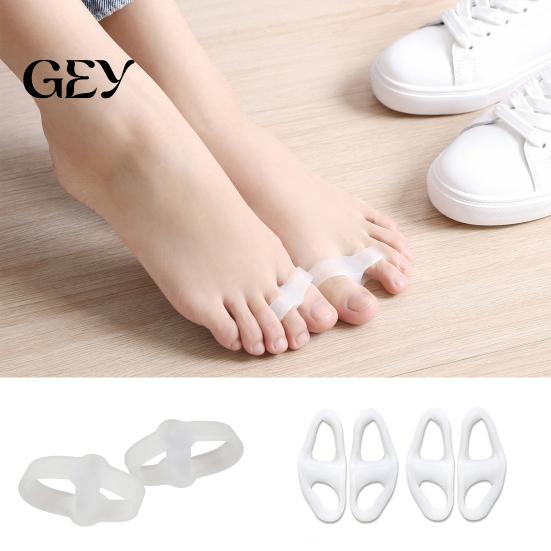 Comfortable Toe Separator 1 Pair for Overlapping Toes, Soft SEBS Bunion Corrector, Corrector Double Ring Foot Spacer Hallux Valgus, Day Night