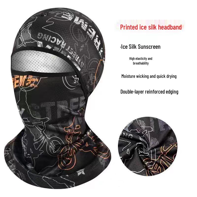 Унисекс маска для лица из ледяного шелка с защитой от УФ-лучей для велоспорта и рыбалки