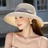 Летняя шляпа от солнца с широкими полями 2025: Дышащая соломенная шляпа-купол для путешествий, пляжа и защиты от солнца