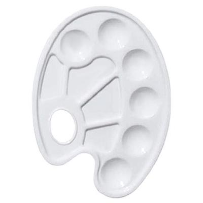 10-луночная альтернатива искусству Отверстие для большого пальца Акварельная палитра для художника Белый поднос