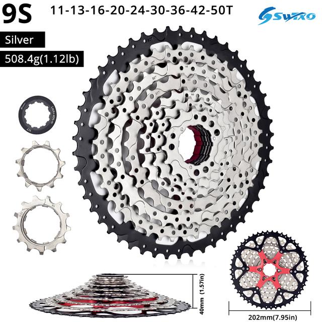 SWTXO велосипедная кассета 12 11 10 9 скоростей Mtb трещотка HG 8 В 9 В 11 В 12 В 10 В звездочка для горного велосипеда 32/36/40/42/46/50T