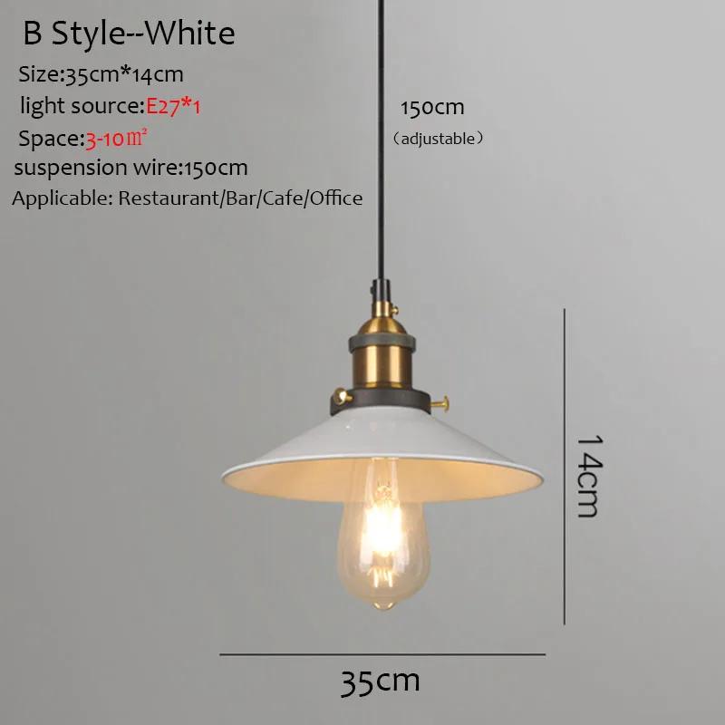 Старинные промышленные люстры светодиодные железные подвесные светильники с одной головкой ностальгическое использование рестораны и бары коммерческие осветительные приборы