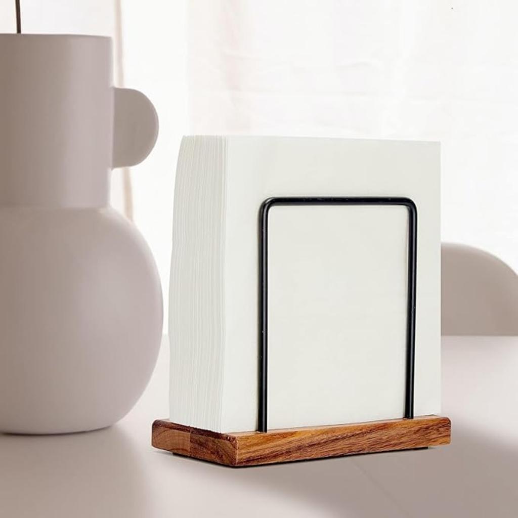 Kitchen & Dining Room Decoration Napkins Holder with Metal Wire, Standing Napkin Holder for Table