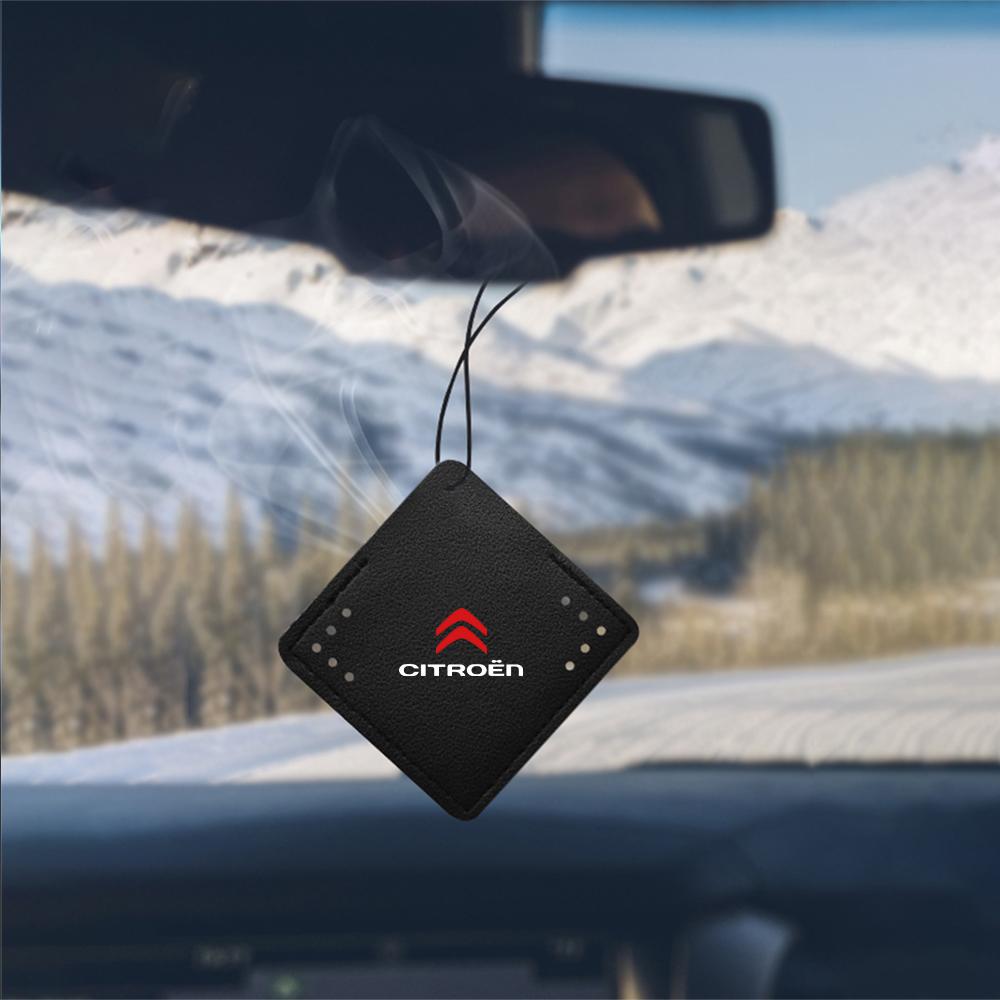 1pc Car Air Freshener Natural Scented Hanging Aromatherapy Block Shape For Citroen Logo C3 C4 DS3 C1 Picasso C-ELYSEE Styling aiu256