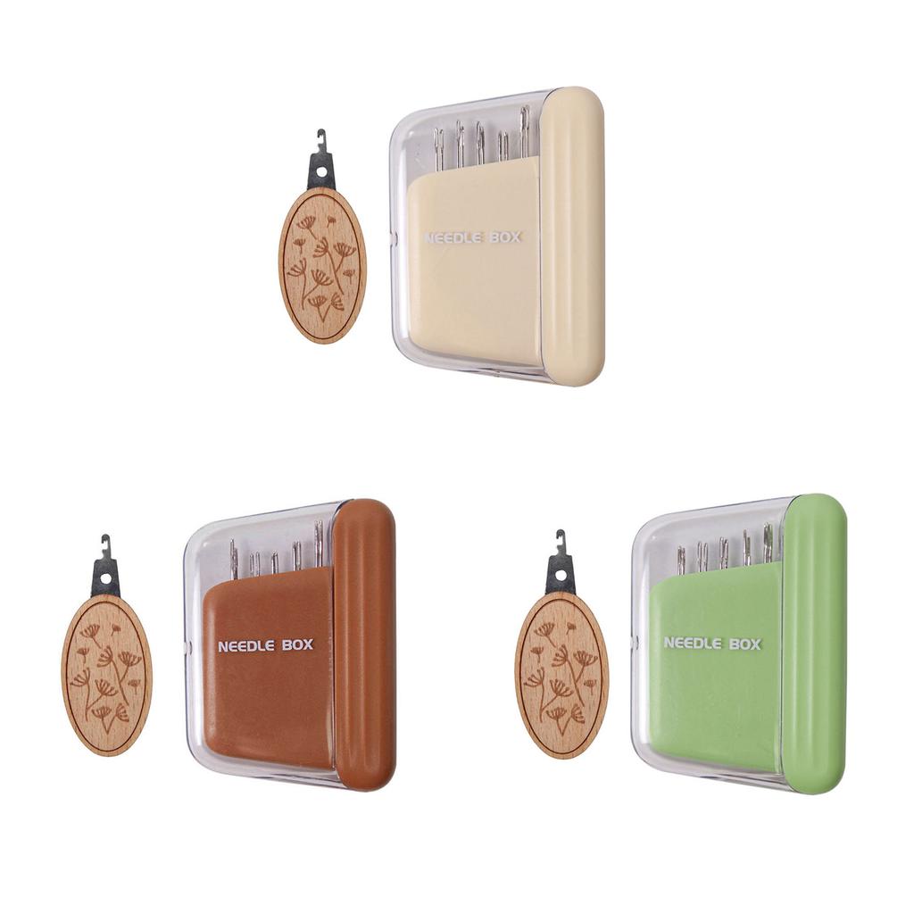 Набор из 10 швейных игл для ручного шитья с магнитной коробкой, металлическая вышивальная игла с нитевдевателем для шитья, квилтинга и вышивания