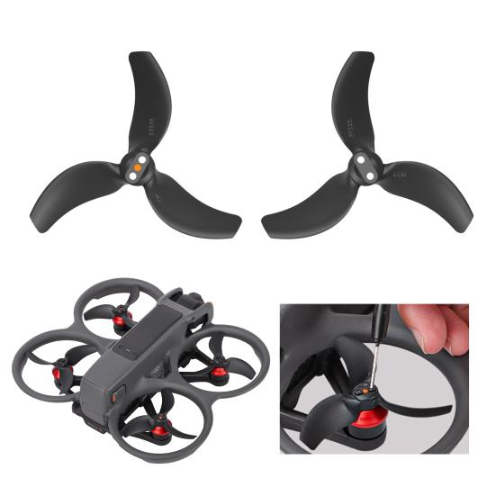 2 пары пропеллеров для дрона DJI Avata, малошумные запасные пропеллеры