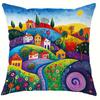 Декор для дома Цветной узор деревни и дерева Наволочки с узором Чехол для подушки Подходит для дивана Спальни Автомобиля Наволочка
