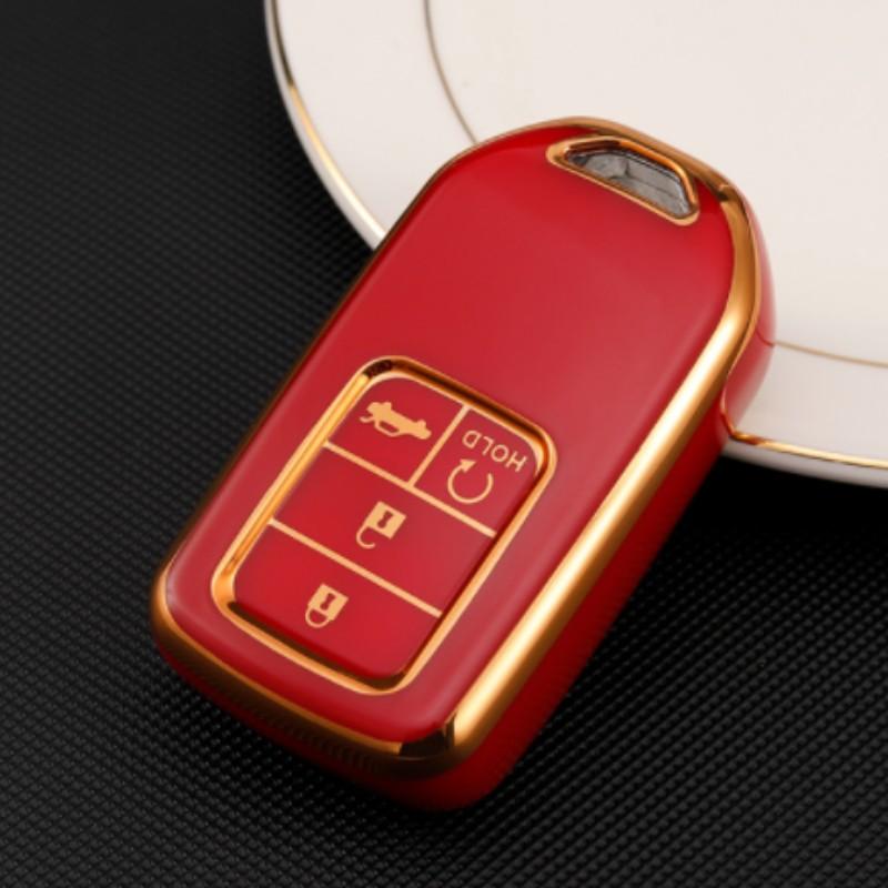 Чехол для ключей из ТПУ с 45 кнопками, чехол-брелок, держатель для Honda Civic Accord Cr-v Pilot Crv 2015 2016 2017 2018 2019 2020 2021, аксессуары