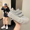Velcro Small White Shoes Women's Big-toed Bread Shoes Women's Ugly Cute Thick-soled Platform Shoes Light Sports Shoes