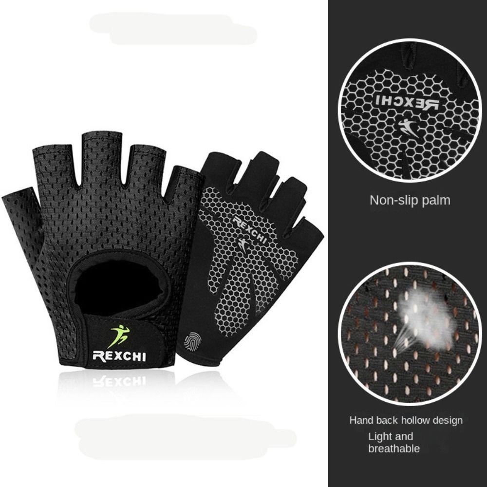 Silicone Half-Finger Gloves Sweat-Proof Gym Gloves Outdoor Yoga Gloves  Women Men