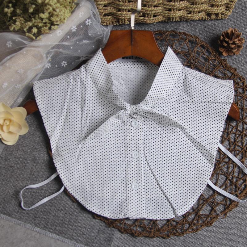Women'S Lace-Up Rabbit Ears Cute Fake Collar Cotton Floral Shirt Fake Collar Women'S Versatile Lady Fake Collar