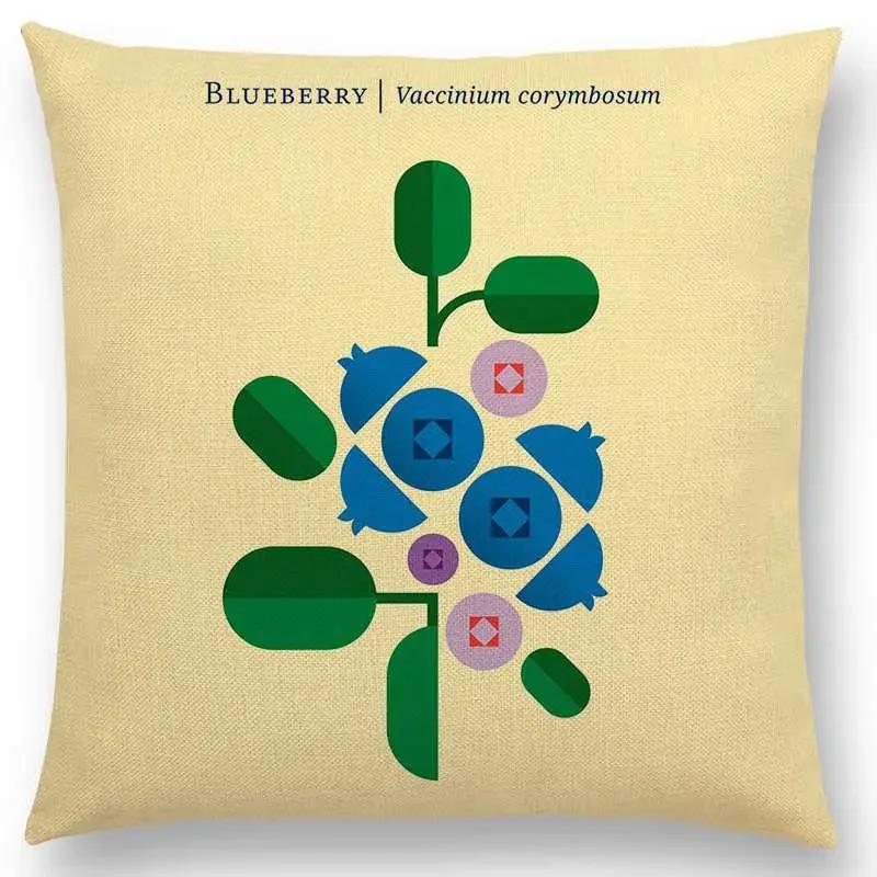 Прекрасные фрукты овощи наволочка лимон ананас авокадо ежевика лук свекла огурец наволочка на диванную подушку