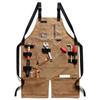 Apron Denim Canvas Outdoor Men's And Women's Work Clothes Horticulturist Hairdresser Painter Apron Waist Print