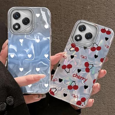 Летний Милый Чехол для Телефона с Сердечком и Бантиком и Вишенками для Honor 400 Pro X9c Magic7 Magic6 200 Lite Smart X9a X8a X8b X8c X7c Funda Cover