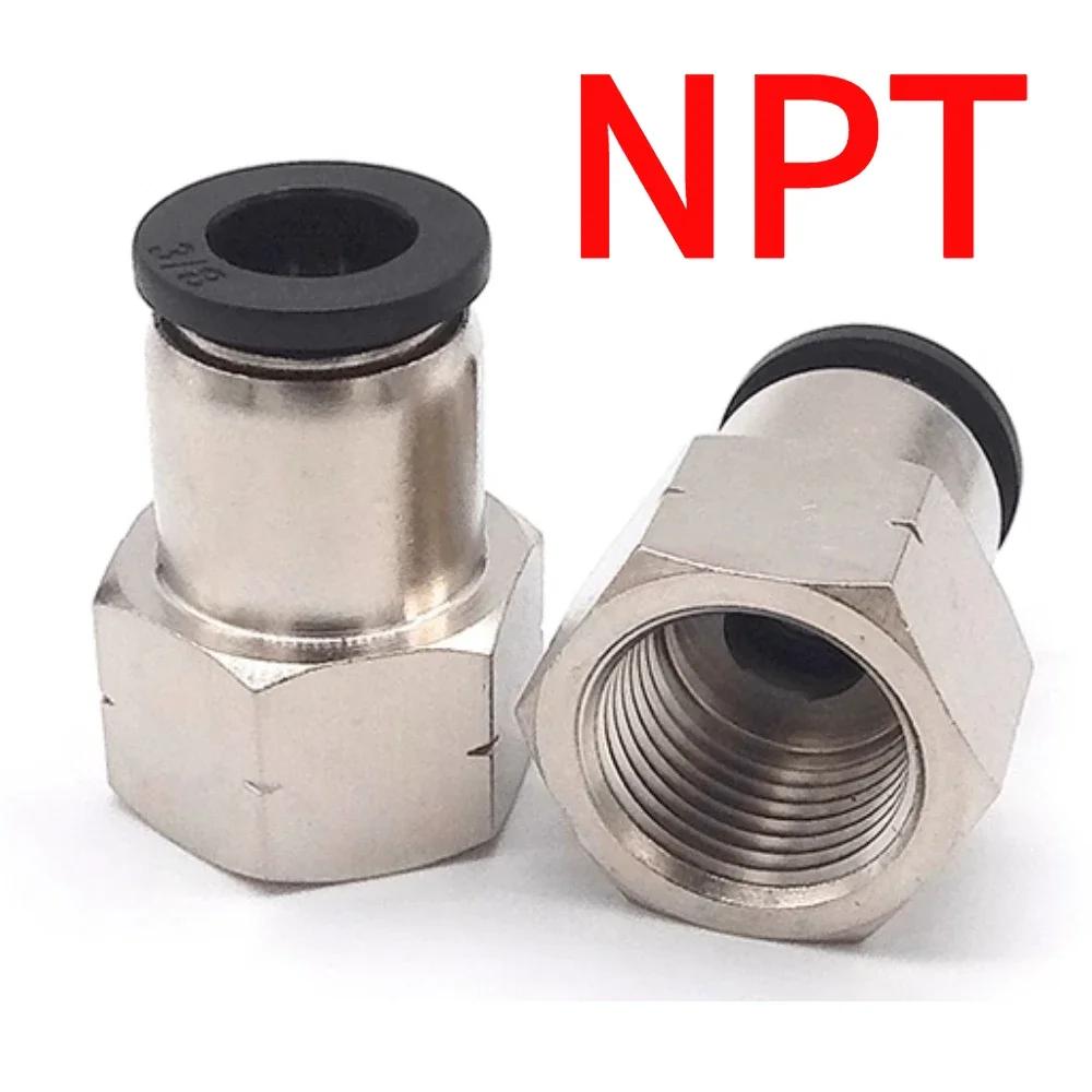 1/8"-1/2" NPT Наружная/Внутренняя 1/8- 5/8" Дюйм Трубка Наружный Диаметр Угольник Пневматический Быстроразъемное Соединение Быстросъемное Соединение