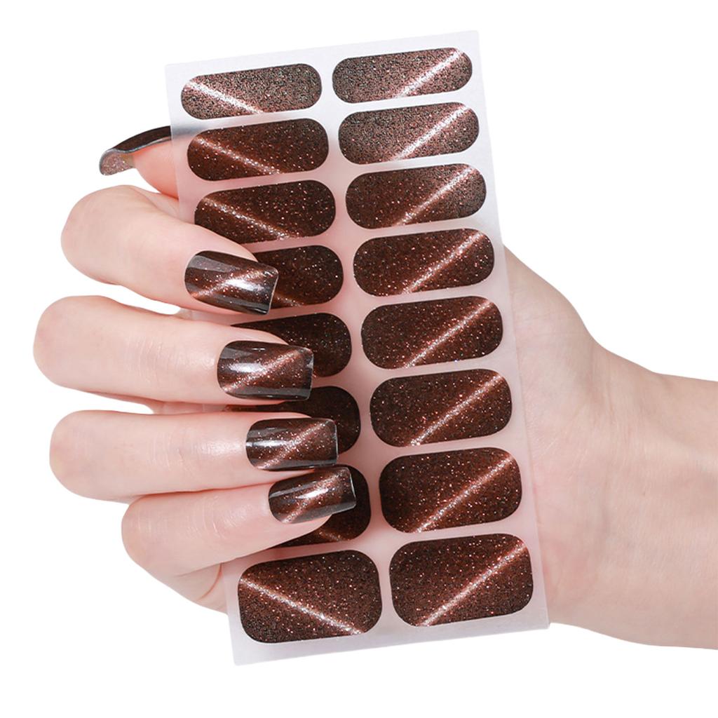 Лак для ногтей «кошачий глаз» Наклейки для дизайна ногтей Блестящие гели Полоски для ногтей Гели Обертывания для ногтей Украшения для дизайна ногтей