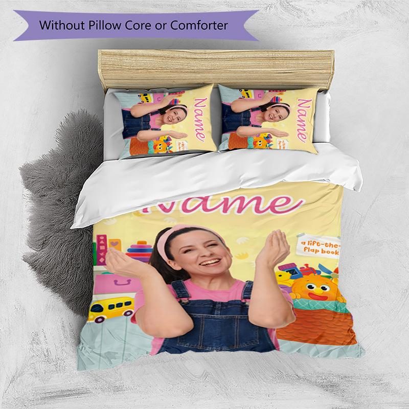 3pcs Ms Rachel3 Cover Set - Personalized Name, HD Printed Bedding with 1 Cover and 2 Pillowcases - Perfect for Home Decor, Easy Care