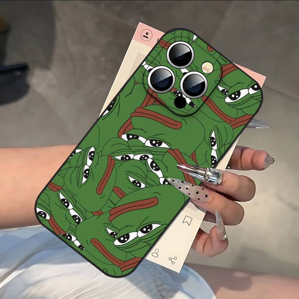 Грустная Лягушка P-Pepe Смешной Чехол Для Телефона Для IPhone 17 16 15 14 13 12 11 PRO MAX PLUS Mini TPU Мягкий К Коже Чехол