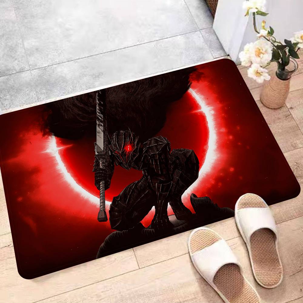 Японский комикс Берсерк Ковровое покрытие для прихожей Нескользящий коврик для прачечной Декор для прачечной Балкон Детская Гостиная Прикроватные ковры