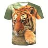 Футболка с 3D тигром и львом, мужские футболки с 3D принтом, модные футболки с круглым вырезом, одежда, мужские повседневные футболки с короткими рукавами, летний топ