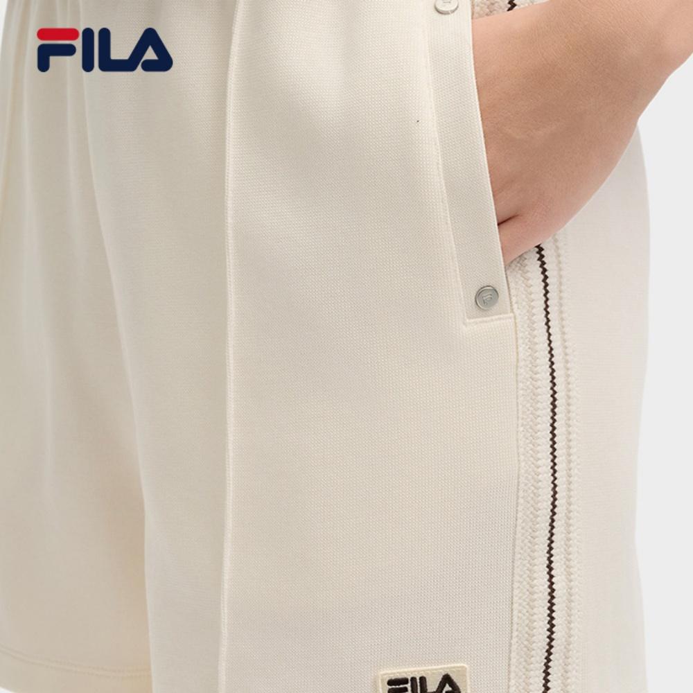 Fila Lifestyle Оригинальные Удобные Вязаные Повседневные Шорты Пятиточки Женские шорты Паровой-Белый F51W519601F-IV