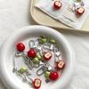Аксессуары для DIY Мода Фруктовая цепочка для телефона Брелок Милое красное яблоко Брелок Сердечко Ювелирные изделия Подвеска для рюкзака