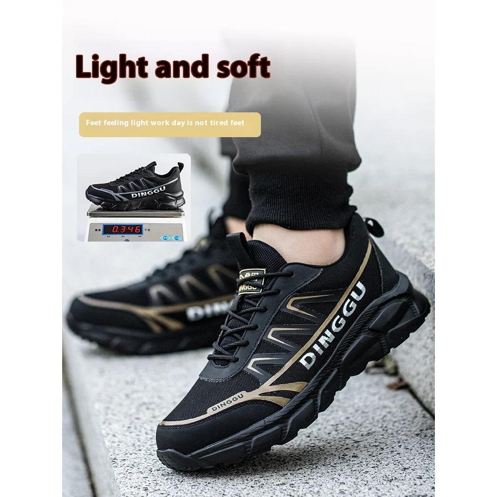 Рабочая защитная обувь Мужские дышащие неразрушимые защитные ботинки Мужские туфли со стальным носком Защитные рабочие кроссовки с защитой от проколов
