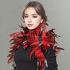 Faux Feather Shawl Shoulder Wrap Cape Soft Adjustable Retro Gothic Collar Cosplay Party Stage Performance Faux Feather Scarf Dancer Costume