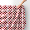 Royal Samt Stoff Polyester Zum Nähen - Motiv Rote Punkte