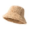 Winter Solid Color Plush Bucket Hat