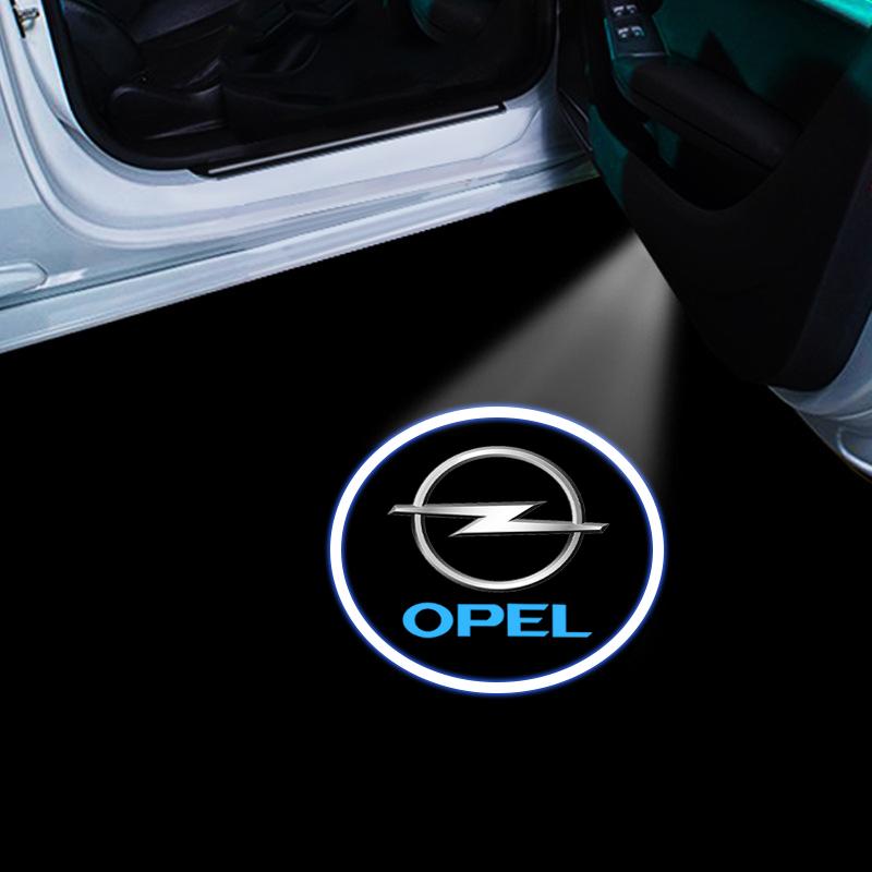 Автомобильная дверь Приветственный свет Автомобильный логотип проектор светодиодный значок автомобиля для Opel Ampera Corsa Astra Crossland Crossland-X Mokka Cascada Monza