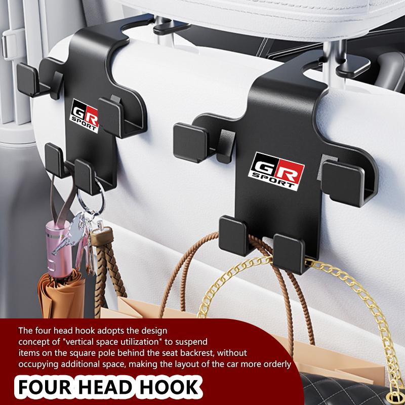 bsqrw5 Car Interior Seat Hook Sundry Storage Holder Accessories For Toyota chr Corolla Camry rav4 Yaris GR prius avensis
