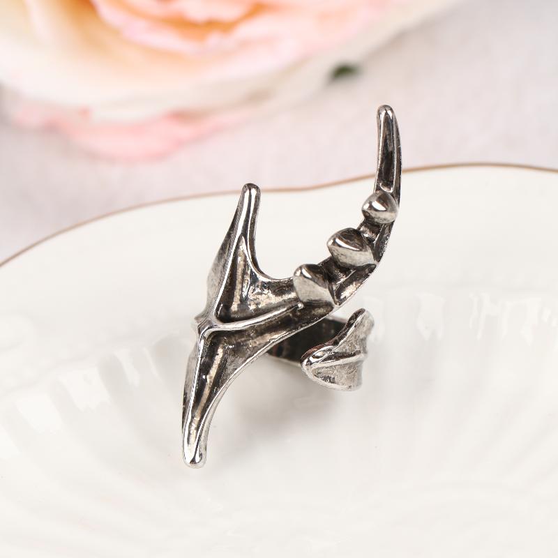 Cyberpunk Alien Irregular Cross Ring Unisex Hip-Hop Exaggerated Opening Rings Carnival Jewelry Accessories Gift