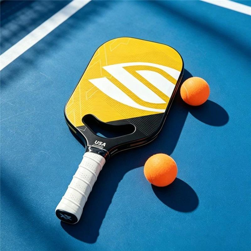T700 Carbon Fiber Edgeless Pickleball Paddle, Smiley Hole Design, Professional Racket With Carry Cover