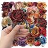 50PCS Dried Rose Sticker Pack DIY Phone Case Laptop Water Cup Computer Toy Stickers