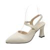 New Style Women's Shoes Pointed-toe Closed-toe One-strap Mom's Sandals and High Heels