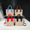 Women's Large Capacity Cute Commuter Shoulder Tote Bucket Bag - Cherry Print Trendy Handbag for Daily Office Casual New Arrival