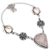 Rose Quartz Rough Gemstone 925 Sterling Silver Jewelry Necklace 18" B2j49