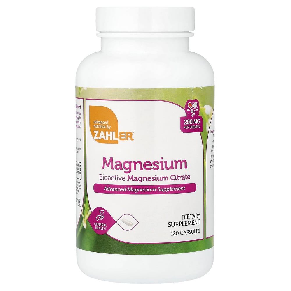 iHerb Zylor Bioactive Magnesium Citrate 200mg Capsules, 120 Count