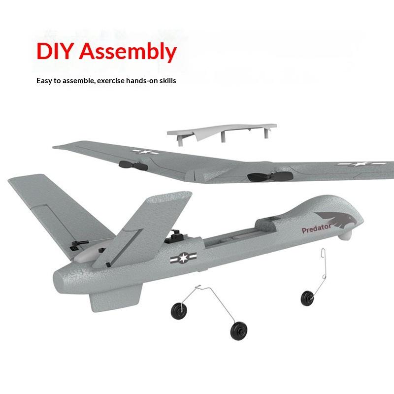 Z55 Predator Rc Airplane 3 Channel Fixed Wing Glider Foam Electric With Gyro Self Stabilizing System For Outdoor Flying Adults