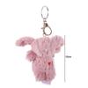 Bag Pendant Plush Rabbit Keyring Love Pompom Trinket Plush Bunny Keyring Plush Rabbit Keychain